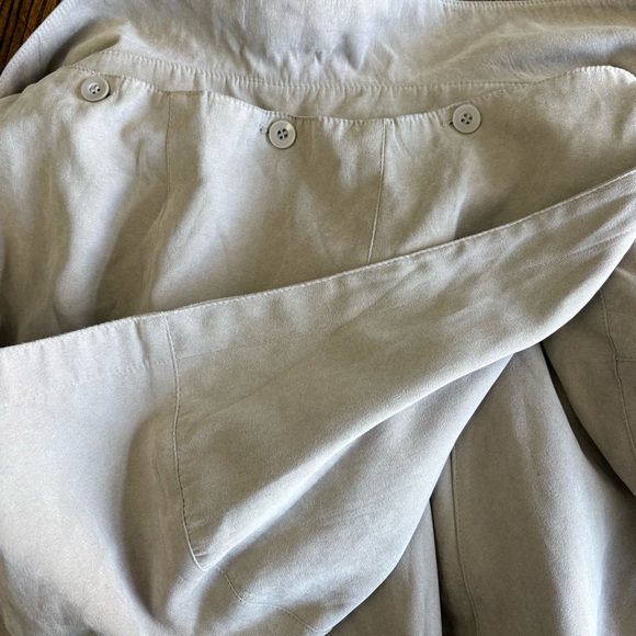 London Fog Beige Trench Coat Size 10 Petite Removable Hood Pockets Classic - Picture 5 of 16